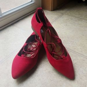 [NWOT] Mossimo Kady Lace Up Red Flats
